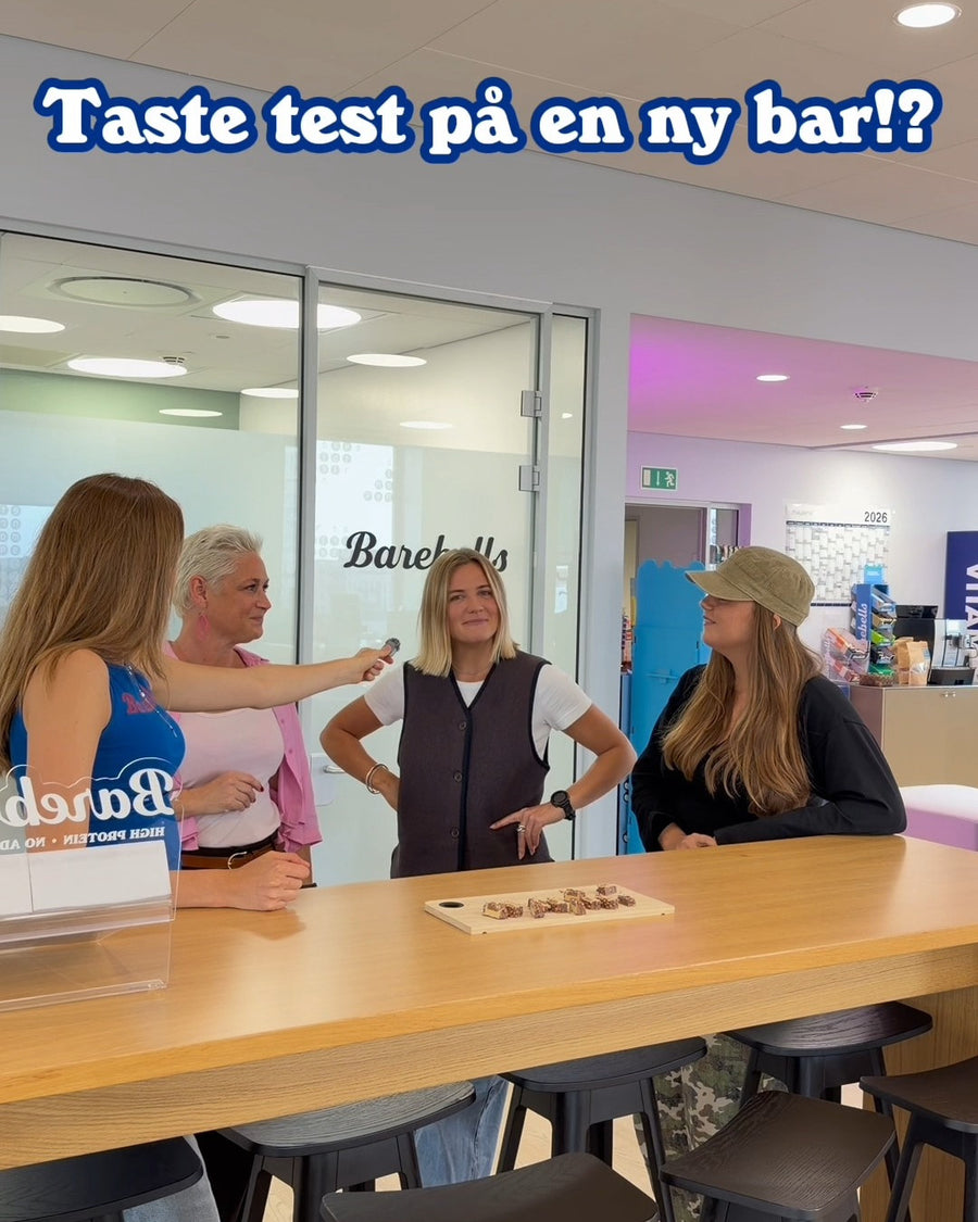 Office taste test på den nye bar, der lancerer i morgen!! 🤭

Hvad håber du, at vi lancerer? 👀

#barebells #newlaunch